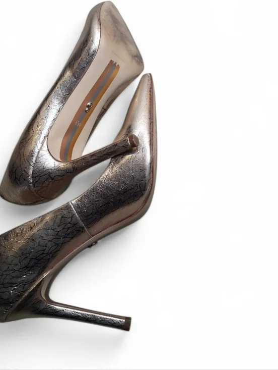 Sam Edelman Hazel Pointed Toe Pumps In Gold Leaf Size 8.5M - Picture 8 of 8